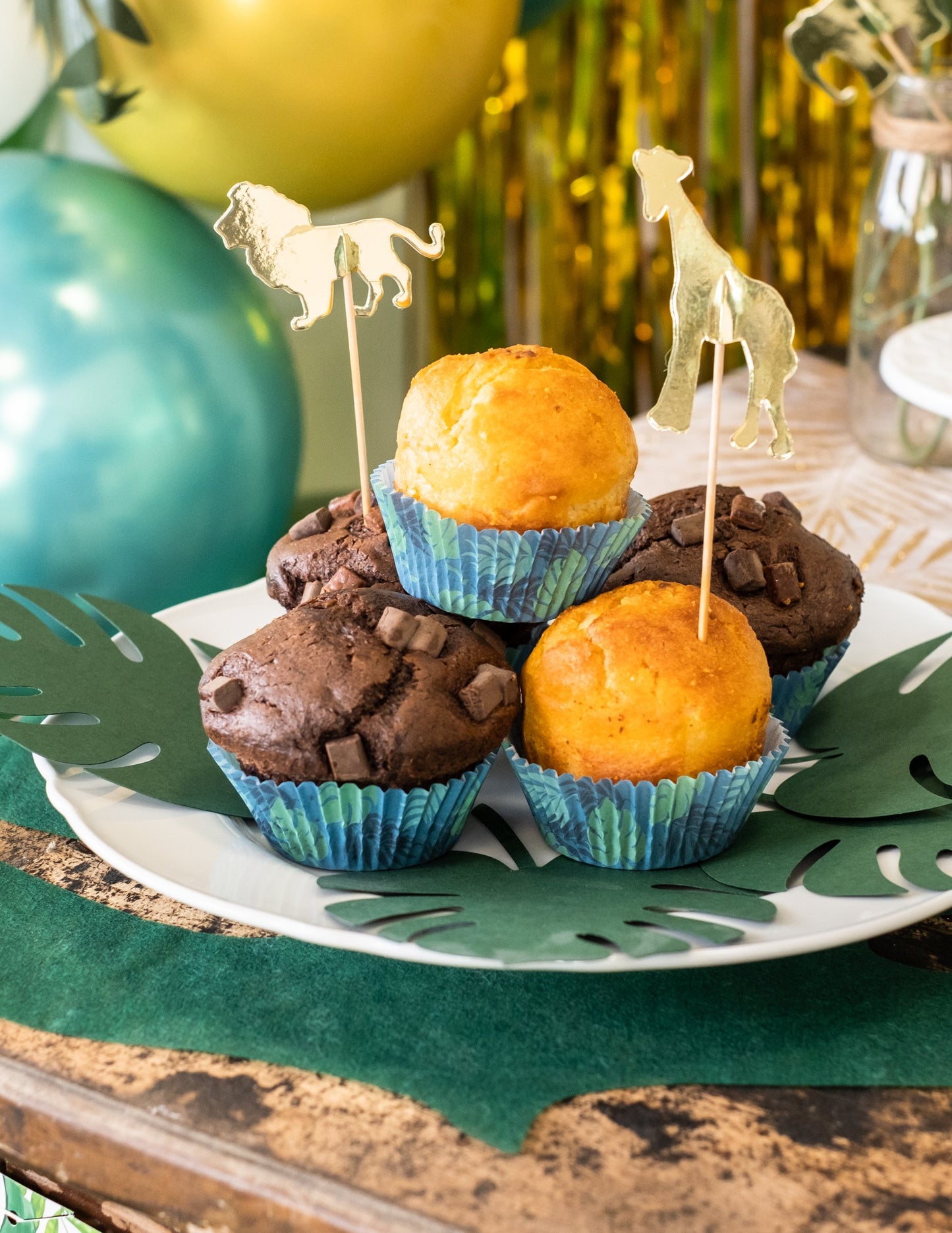50 Cupcakes Flamant Cupcakes tropical 6,5 cm
