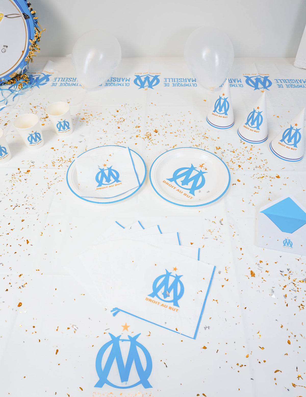 Mise en scène des assiettes rondes OM