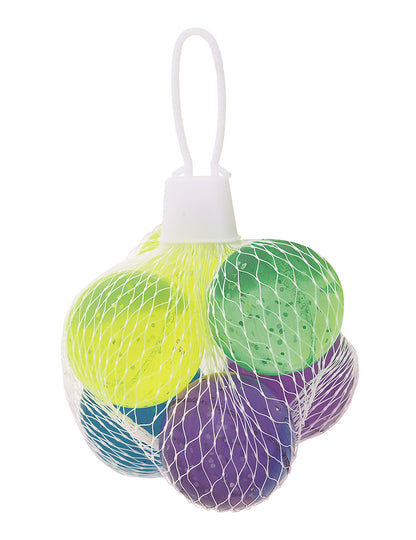 6 mingi elastice cu sclipici 3 cm multicolor