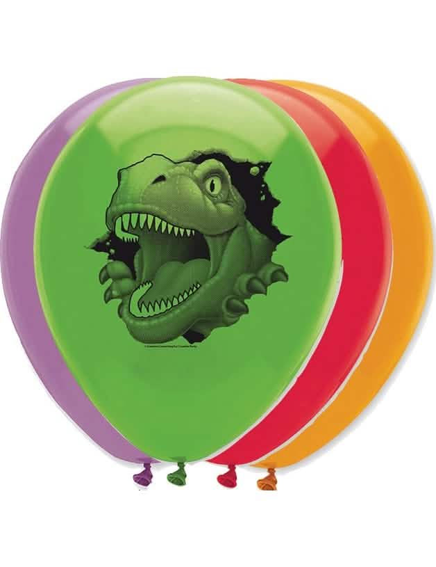 baloane din latex cu dinozauri pentru aniversare multicolore cu motiv T-Rex