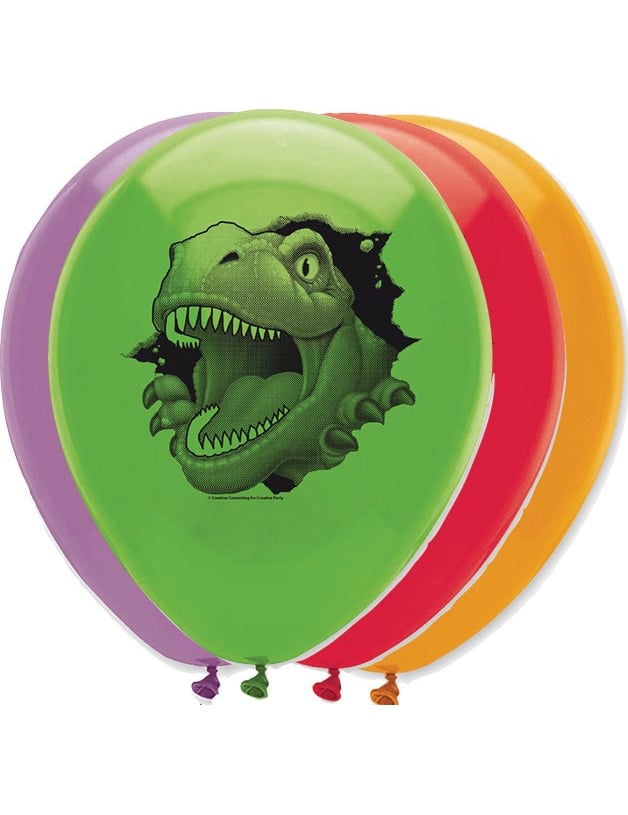 Baloane din latex cu dinozauri pentru aniversări multicolore cu model de T-Rex