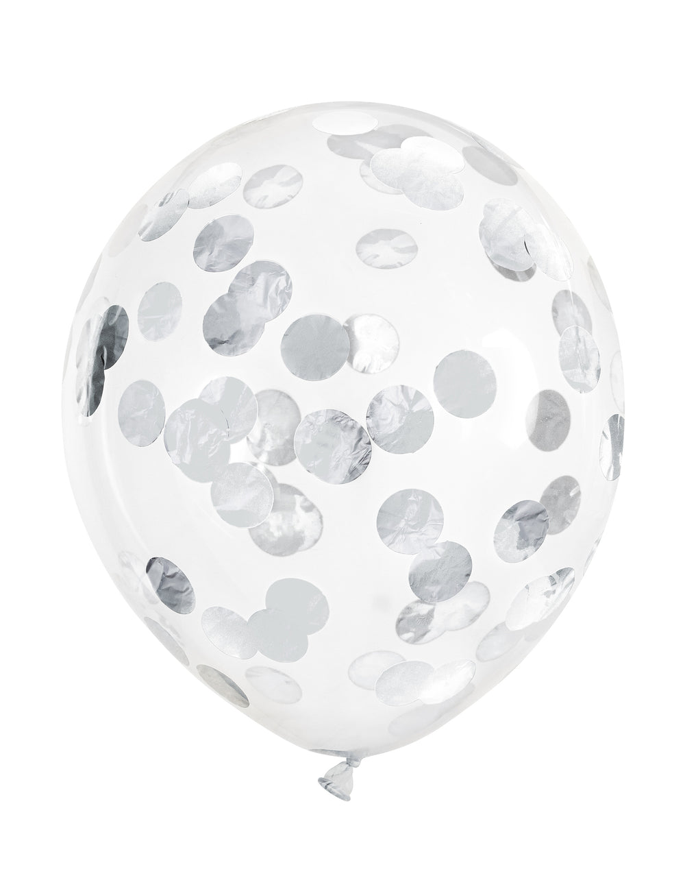 Ballons transparents confettis argentés pour fête transparent et argenté
