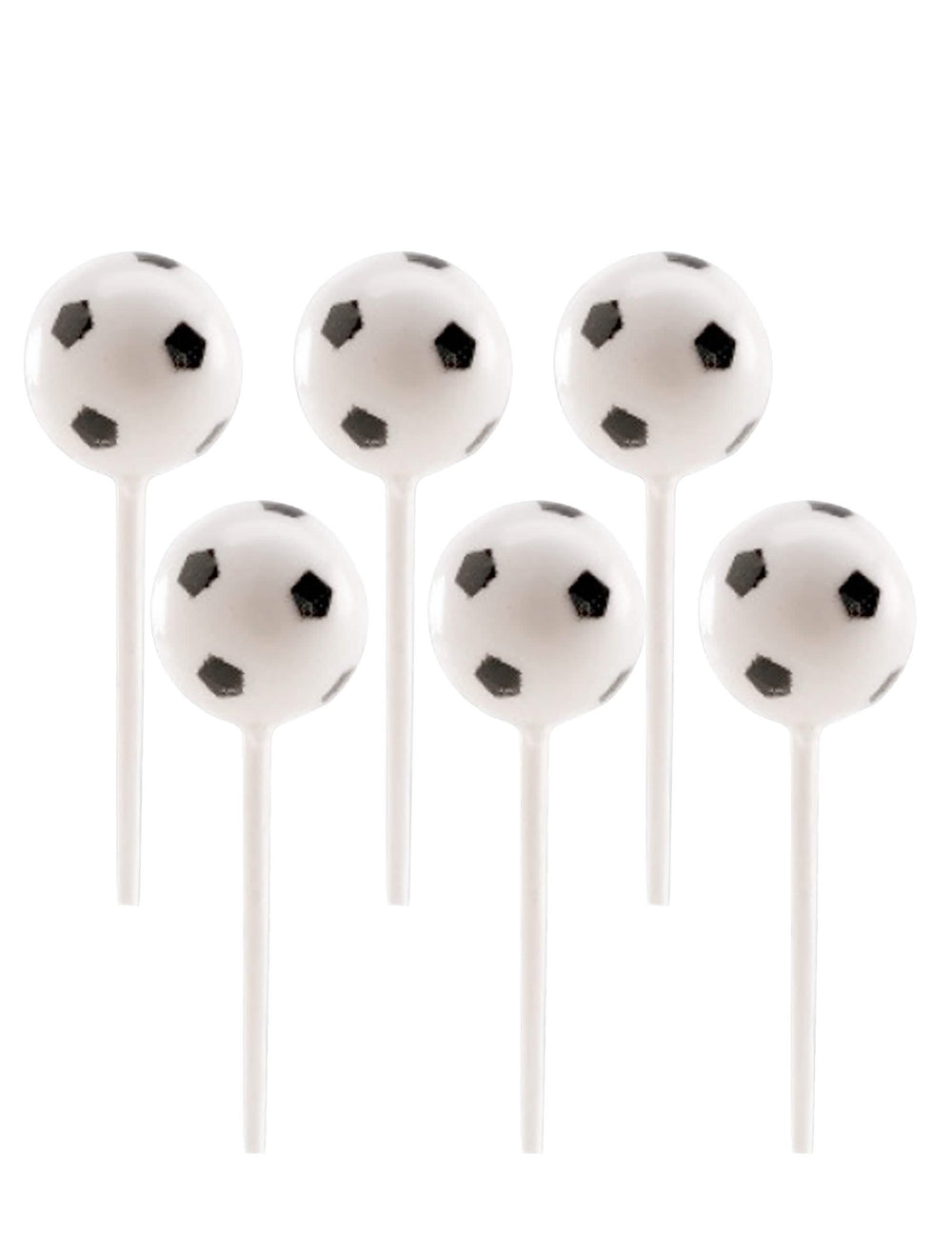 baloane de fotbal din plastic pe băț pentru petrecere, albe și negre
