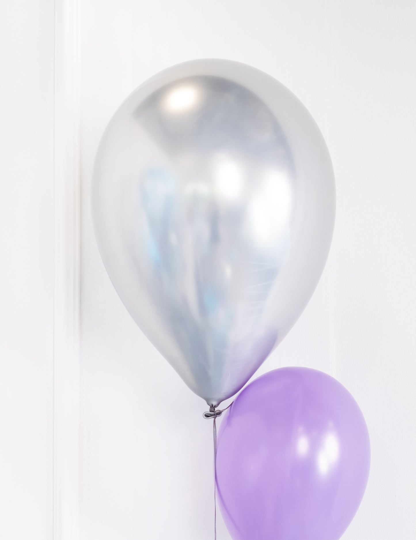 6 baloane din latex din argint satinat 28 cm