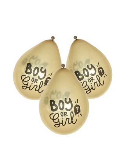 6 baloane aurii din latex (băiat sau fată) cm pentru dezvăluirea sexului