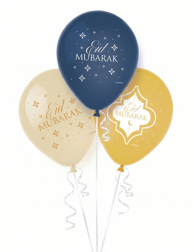 6 baloane din latex pentru Eid Mubarak, 27,5 cm decorare