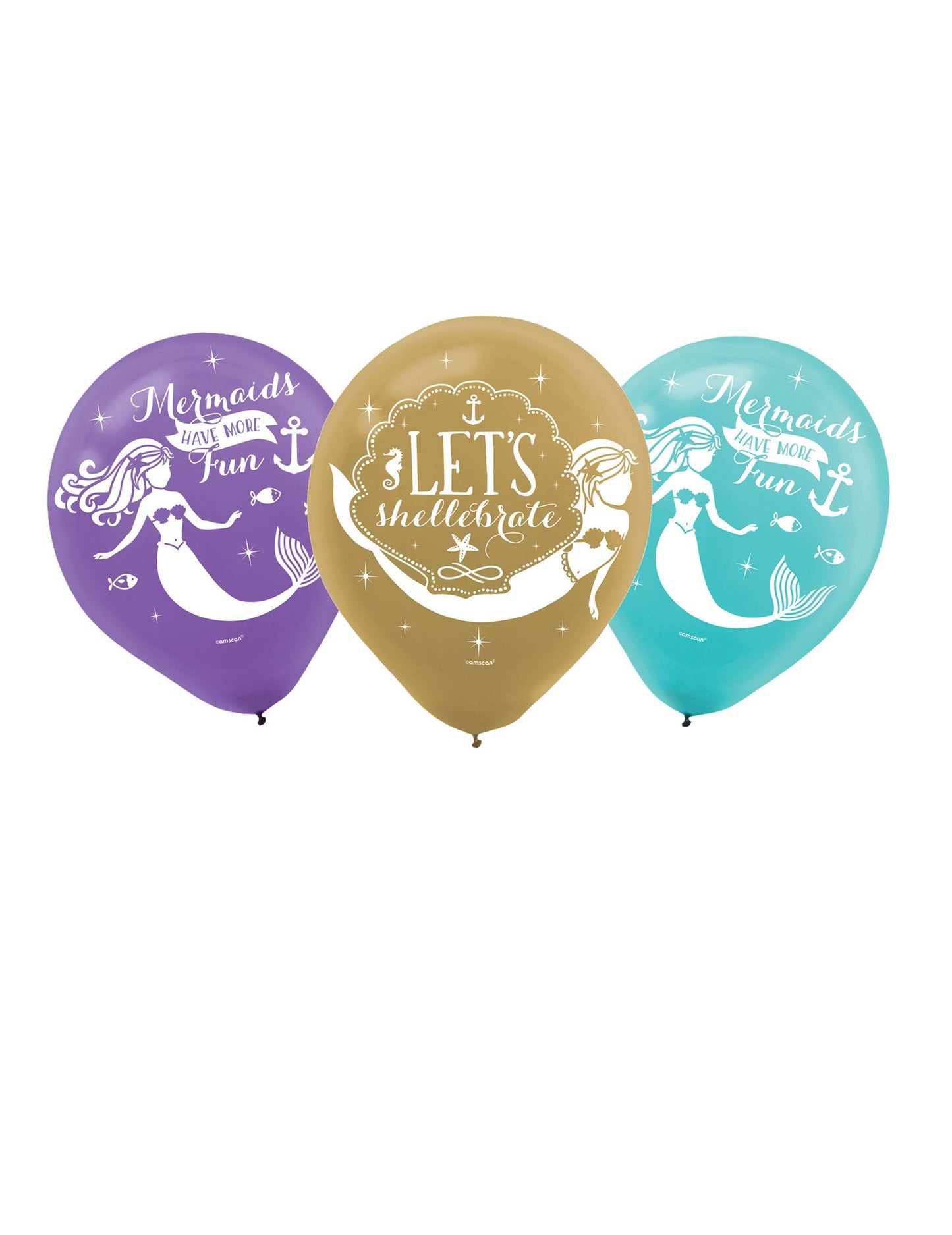 6 baloane din latex imprimate cu vise de sirenă 27 cm decorațiuni de ziua de naștere