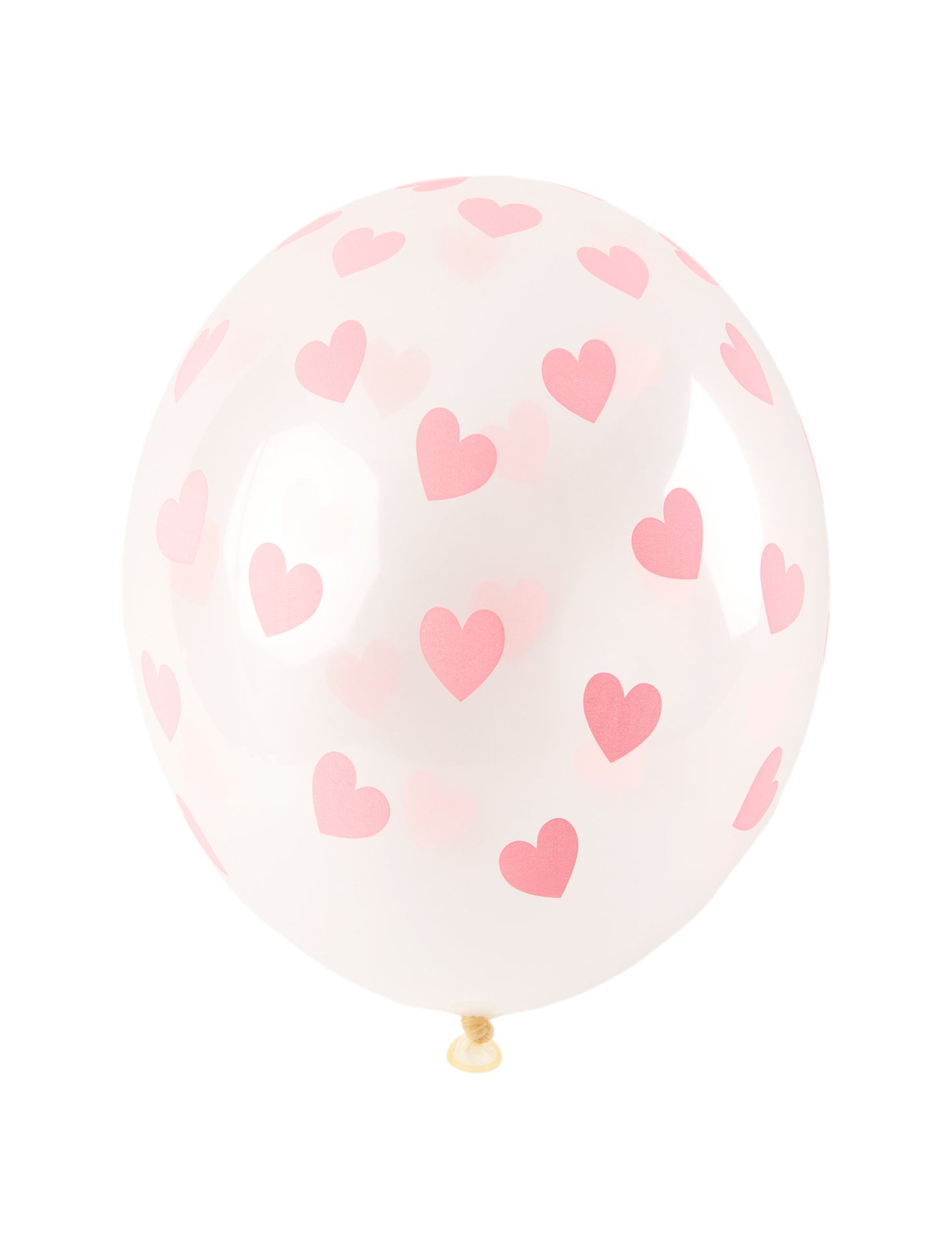 6 baloane din latex transparente cu inimioare roz deschis 30 cm pentru nuntă 