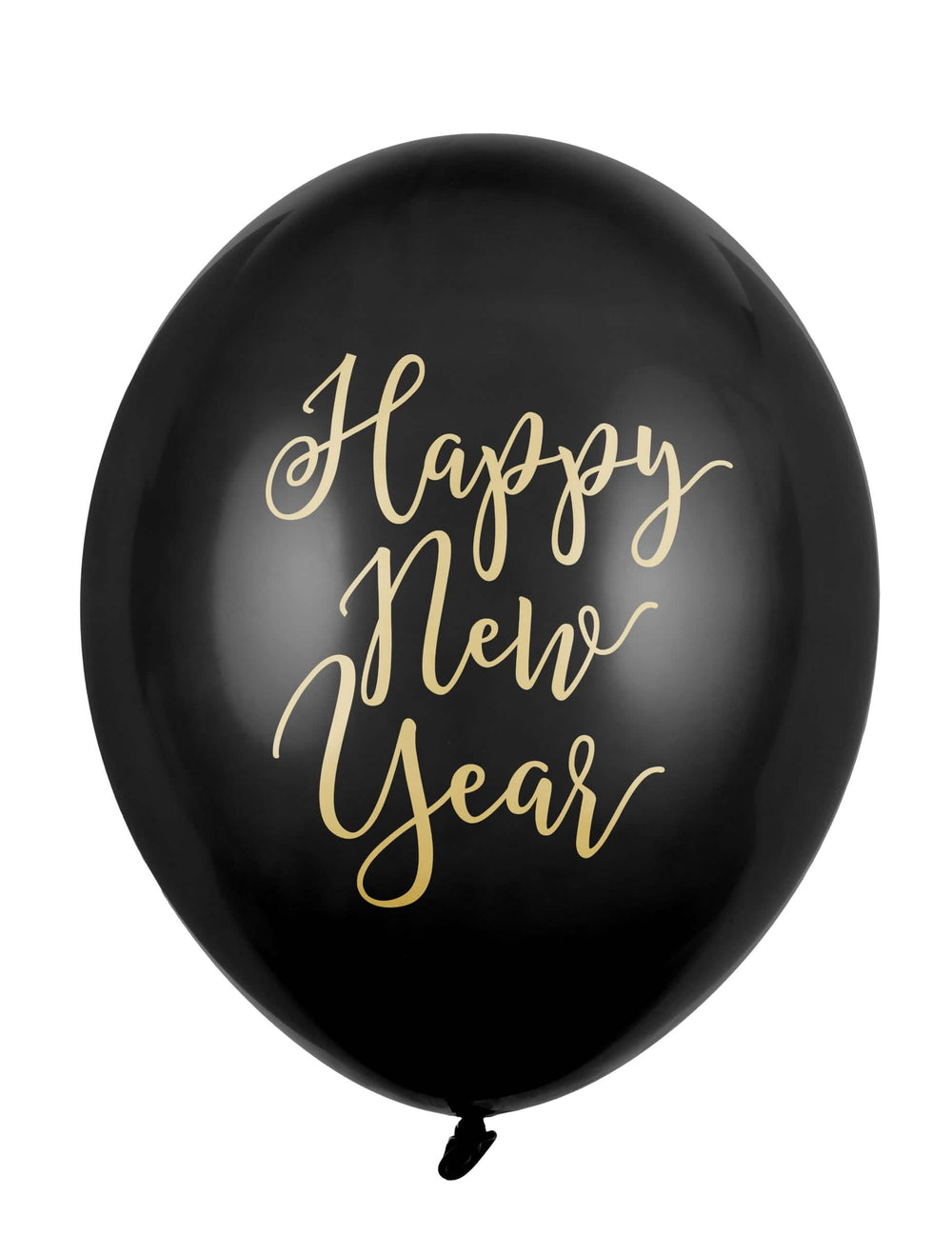 baloane din latex Happy New Year negru și auriu