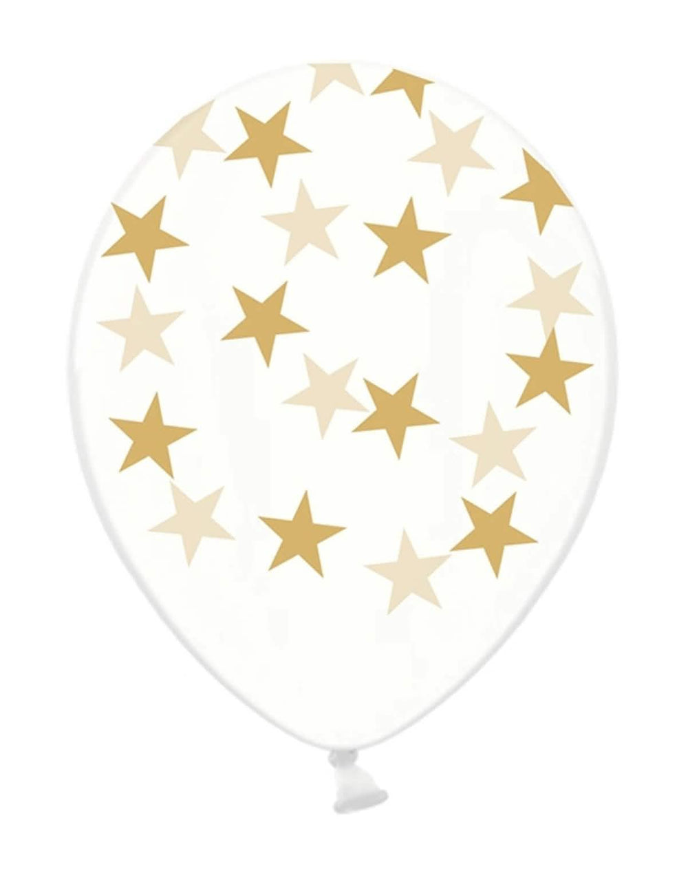 baloane din latex transparente cu stele aurii