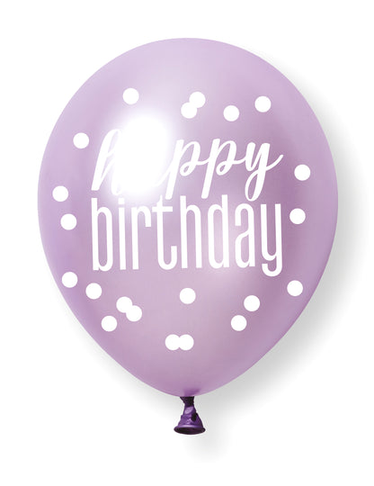 6 BALLOONS RINE, PURPLE ȘI ALB