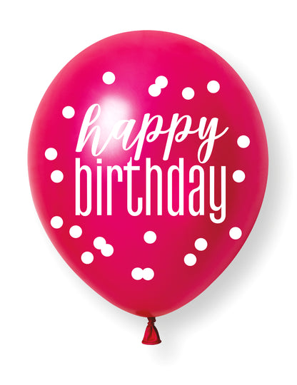 6 BALLOONS RINE, PURPLE ȘI ALB