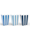 Boîtes à popcorn à rayures pour fête bleues