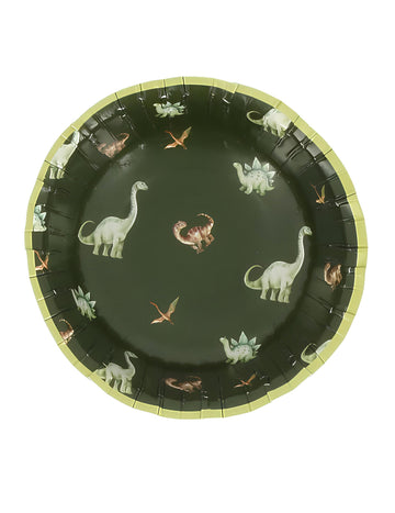 6 boluri verzi din carton cu dinozauri 13 cm pentru ziua de naștere