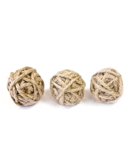 6 bile mici de frânghie 3 cm