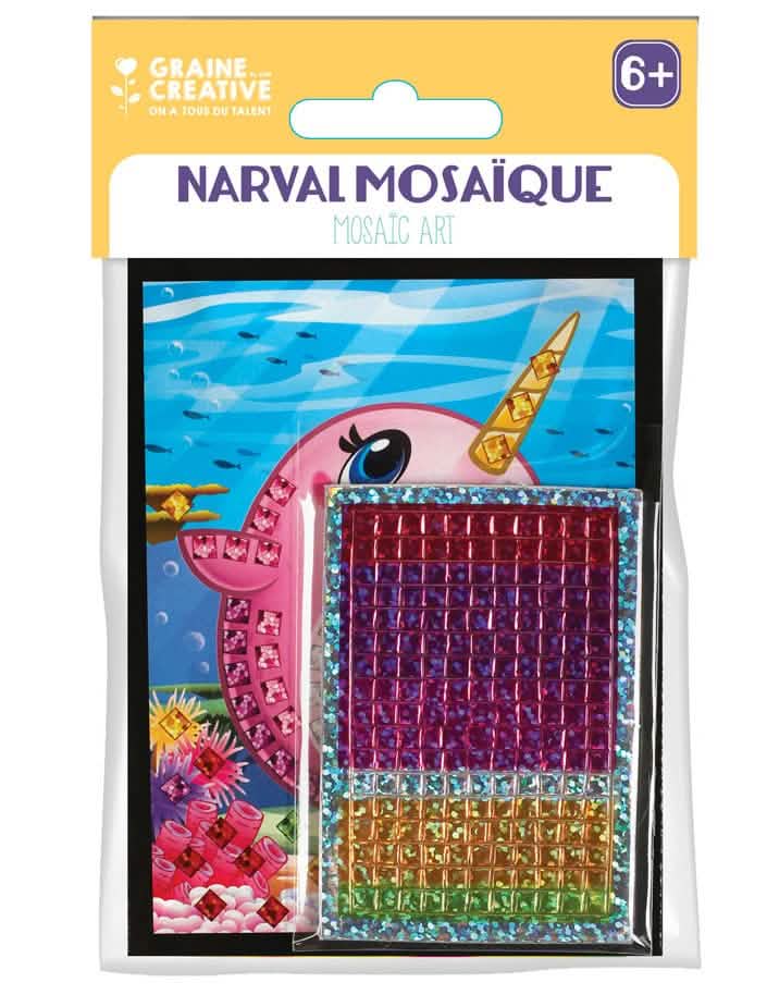 Carduri mozaic holografice cu narval pentru copil multicolor