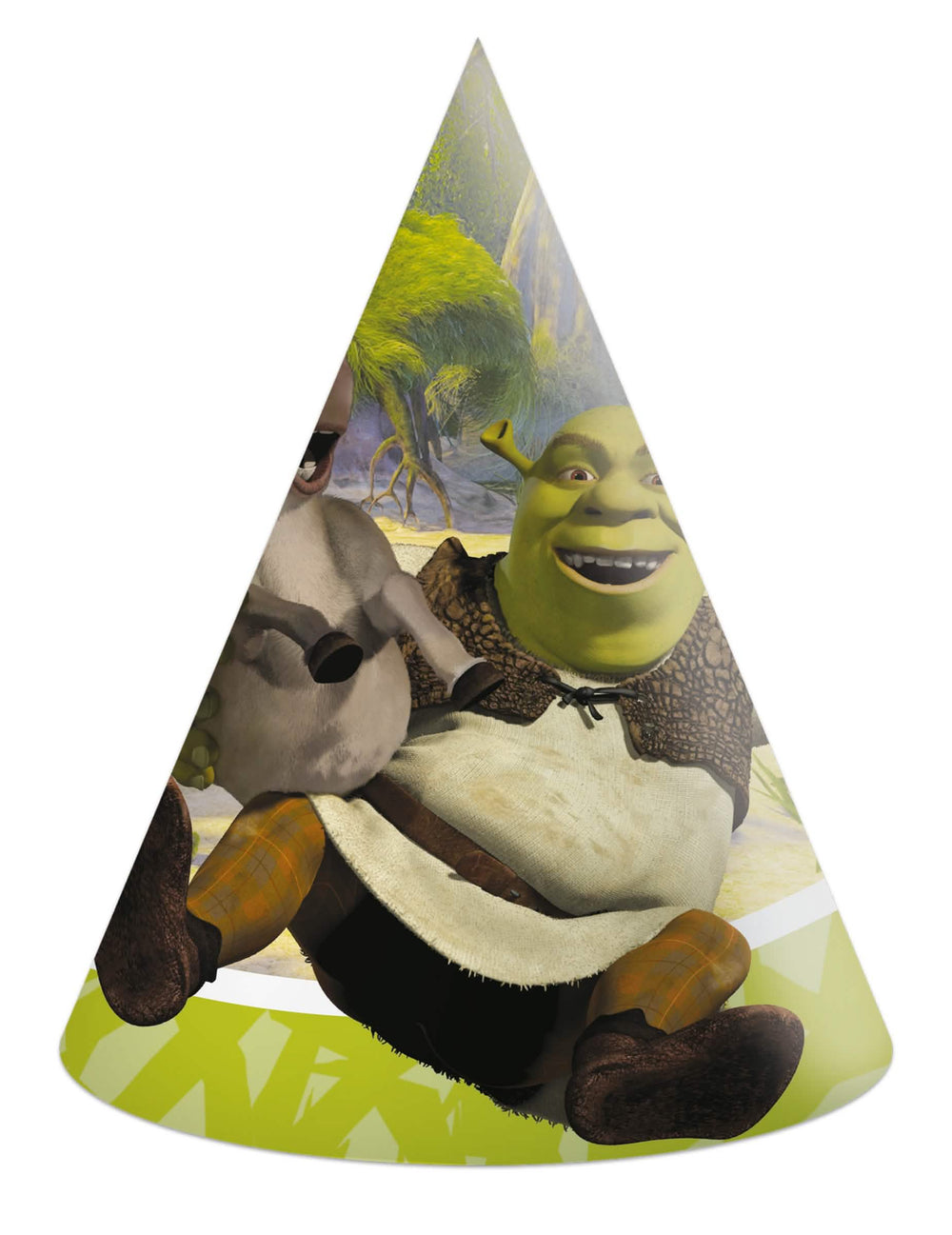 Pălărie de petrecere Shrek pentru copil verde cu măgarul