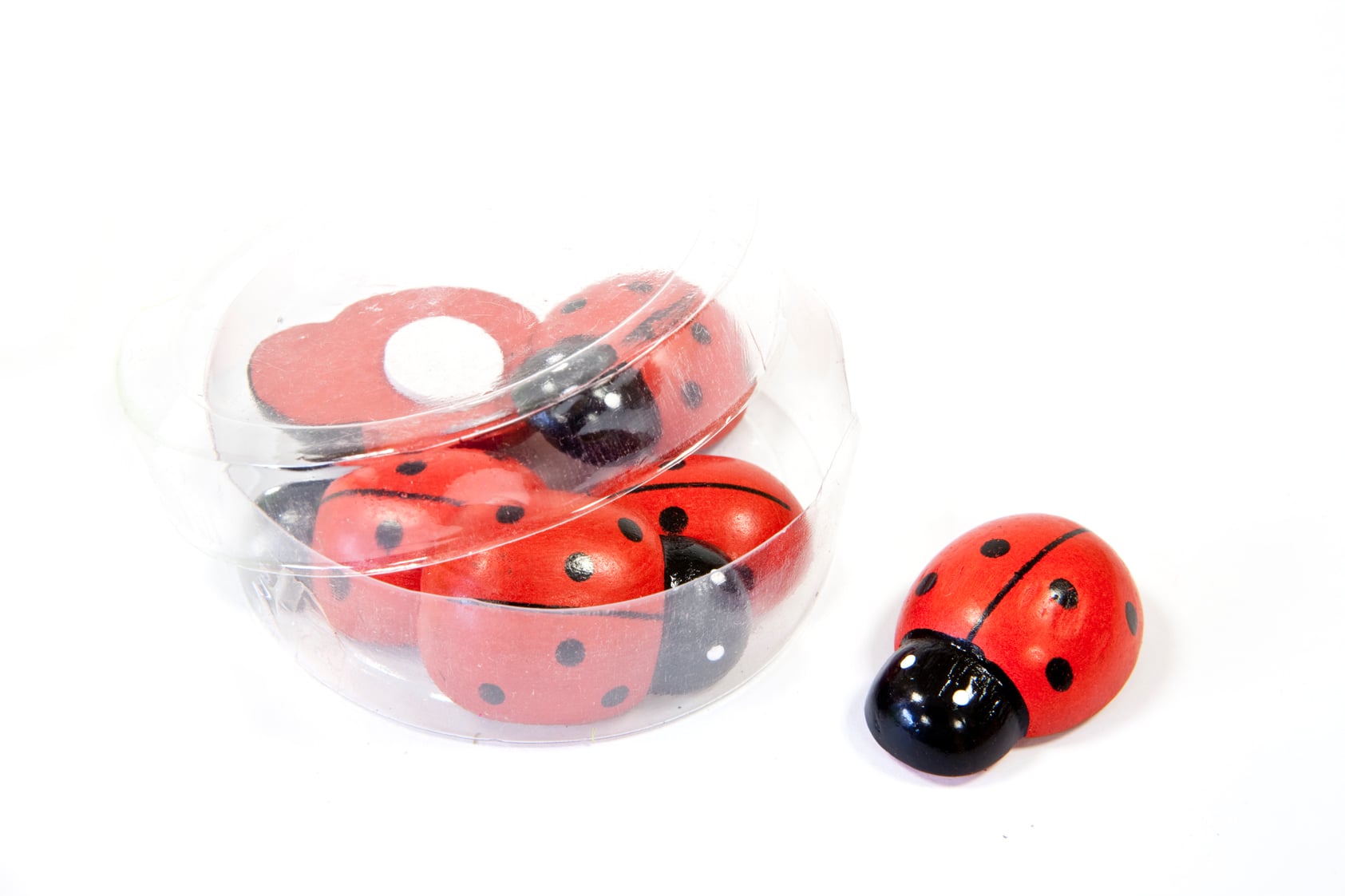 Vue de l'emballage des coccinelles adhésives décoratives coccinelle