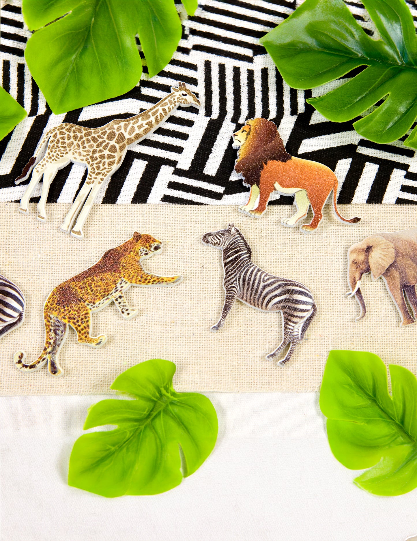 6 Tabel Confetti Animalele Savannah 7,5 x 5,5 cm