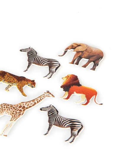6 Tabel Confetti Animalele Savannah 7,5 x 5,5 cm
