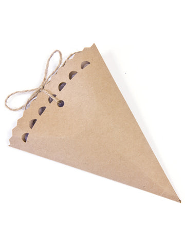 6 recipiente conice din carton kraft 15 cm 