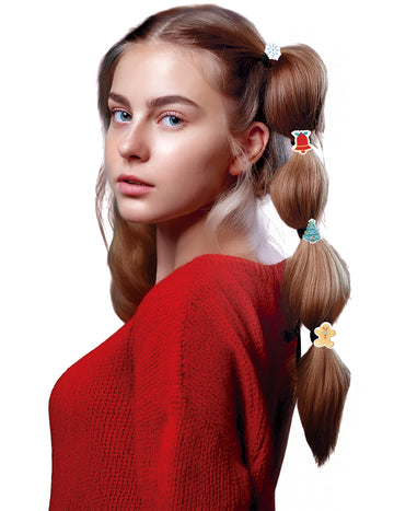 6 elastice de păr de Crăciun