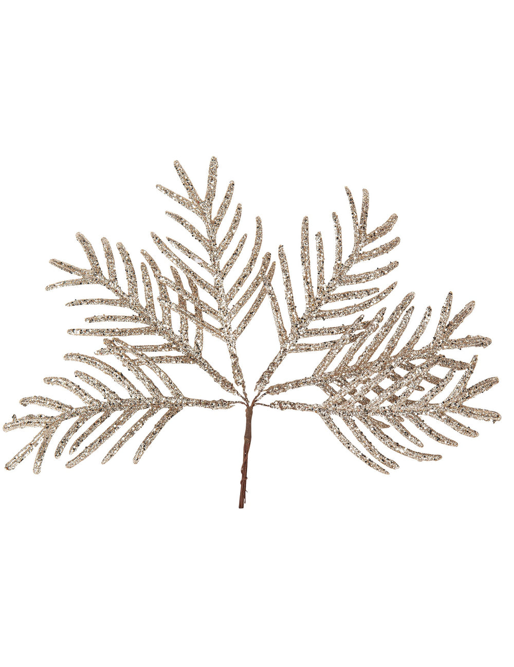 Feuilles tropicales sur tige pour décoration de fête paillettes champagne