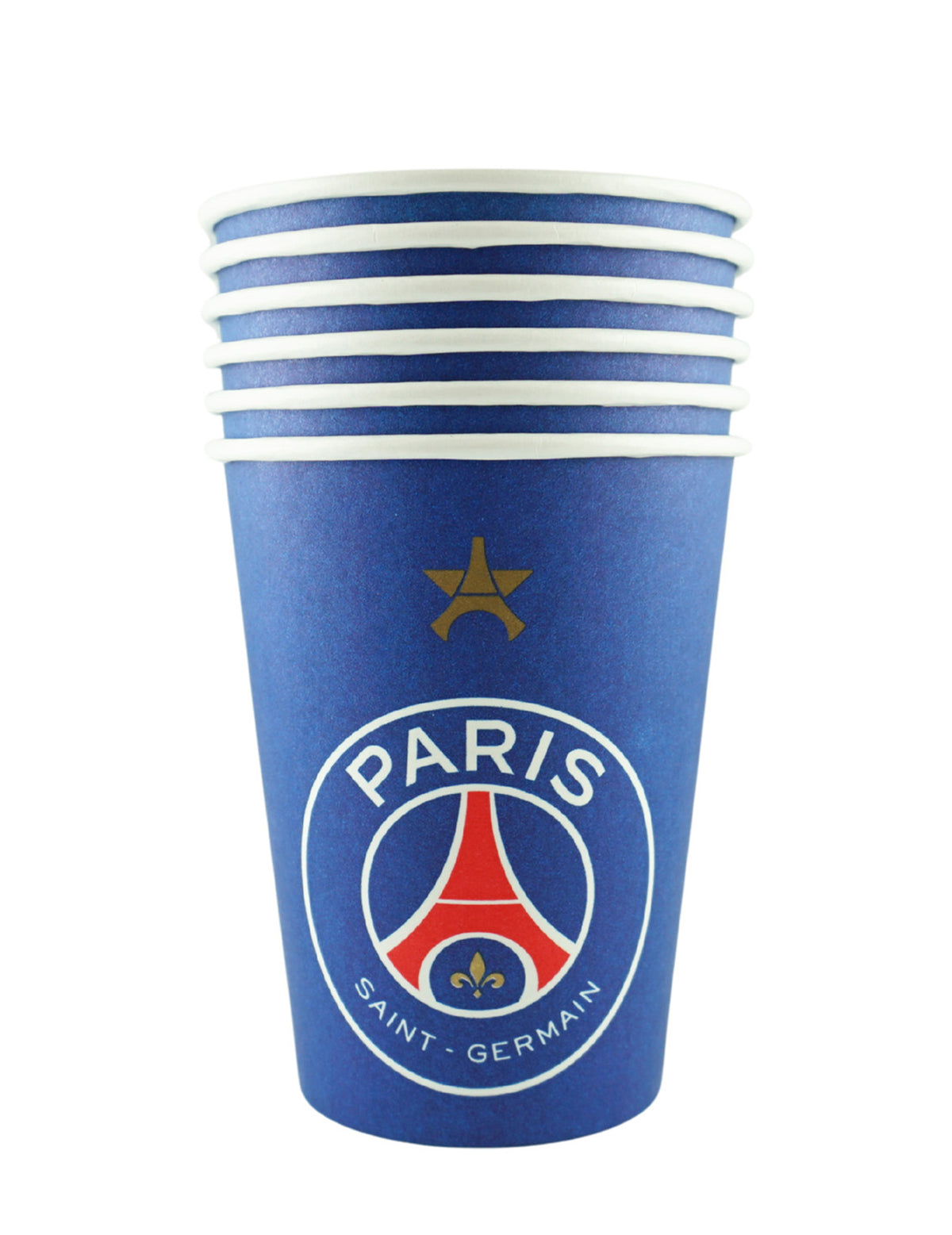 6 pahare de carton PSG™ de 25cl