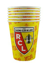 Gobelets en carton RC Lens pour supporter jaune et rouge