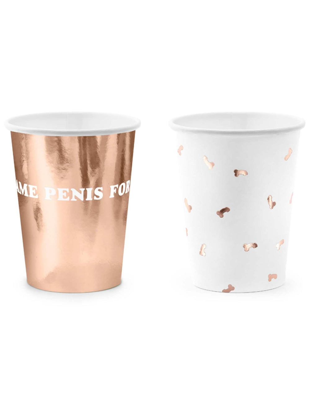 Pahare de carton same penis forever pentru EVJF auriu roz