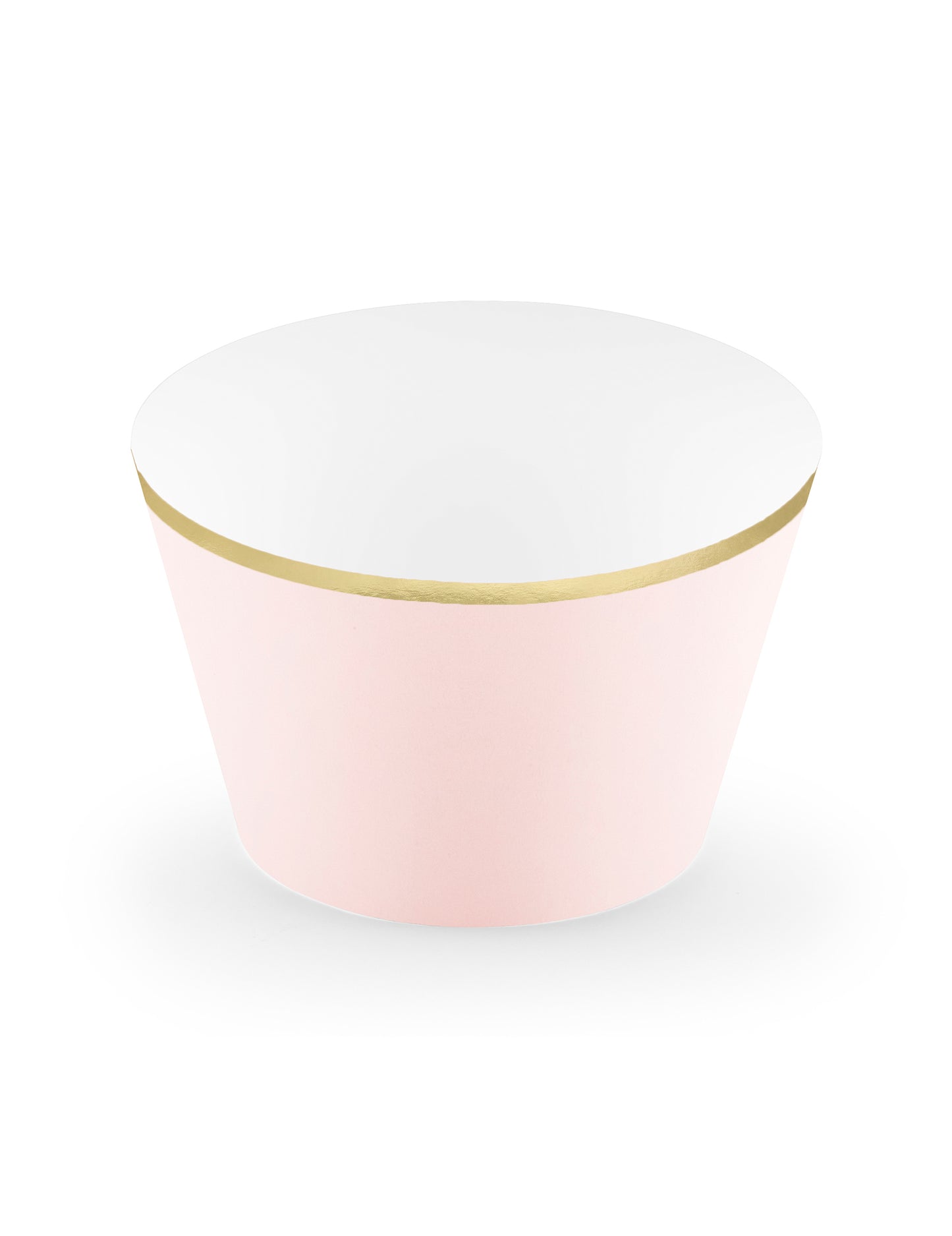 Habillages à cupcake rose poudré et doré métallique en carton