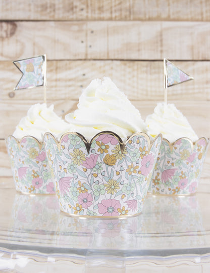 6 matrițe de cupcake shabby