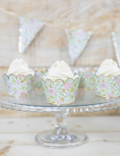 6 matrițe de cupcake shabby