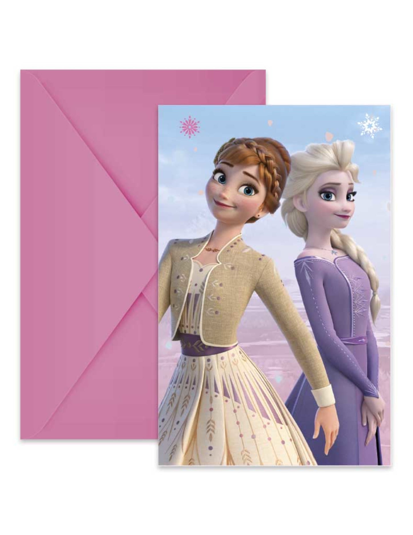 6 invitații Frozen™ cu plicuri