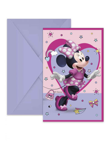 6 invitații Minnie Junior™ cu plicuri