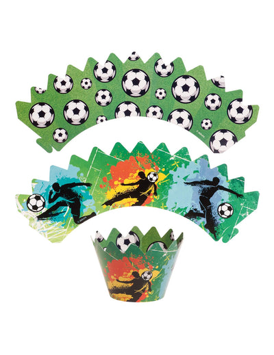 Set de 6 decorațiuni pentru cupcakes cu toppers Fotbal