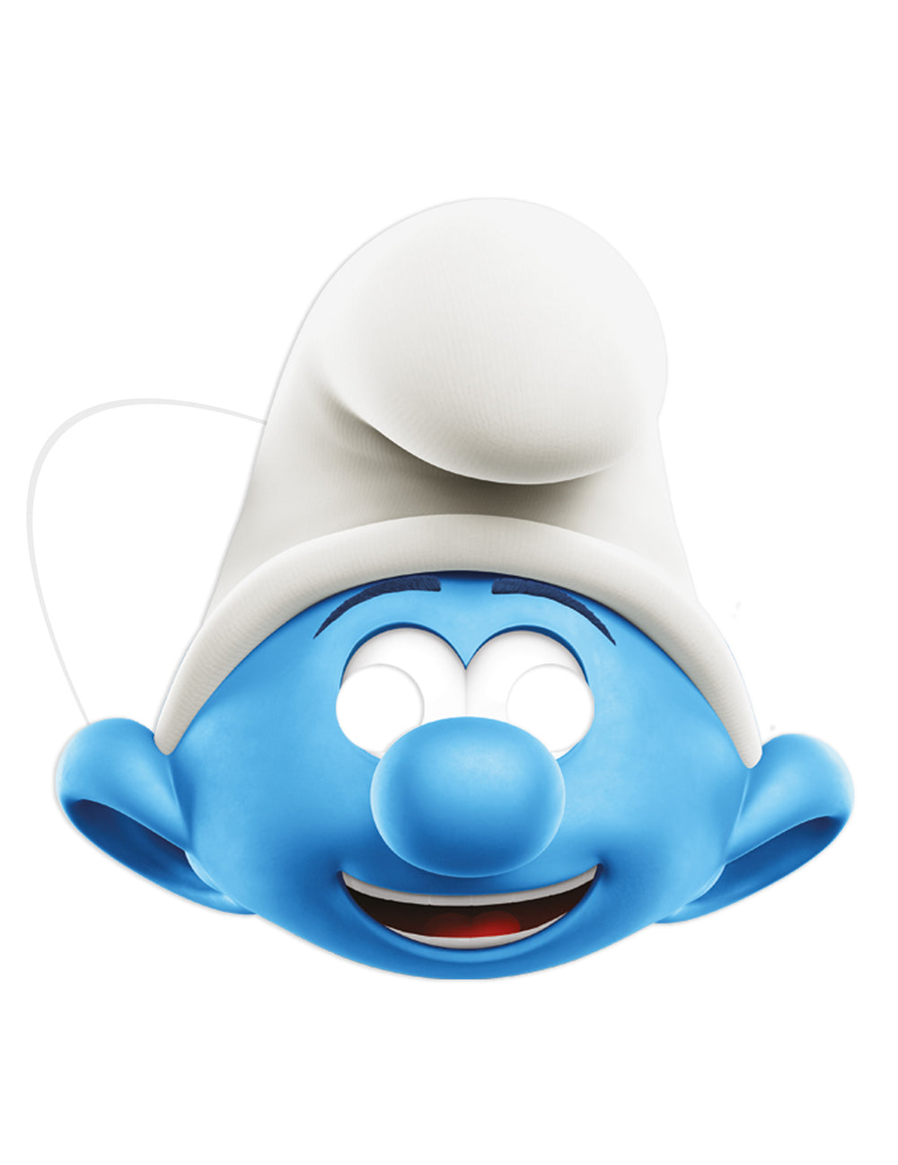 Masque en carton Schtroumpf pour enfant bleu et blanc