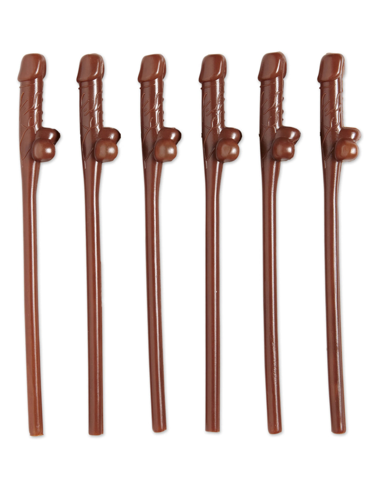 Pailles coquines pour adulte marron
