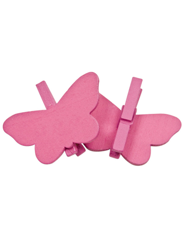 6 fluturi pe haine fuchsia