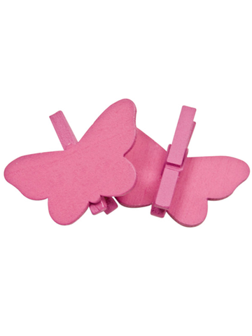 6 fluturi pe haine fuchsia