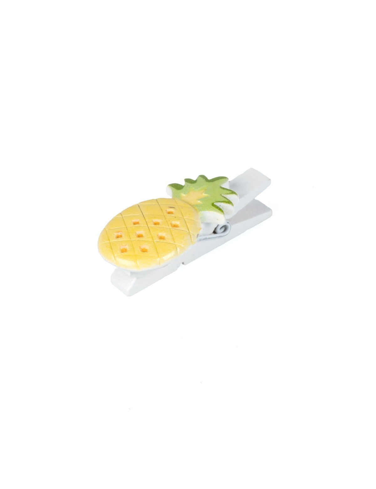 Cleme decorative cu ananas pentru masă galben și verde din rășină