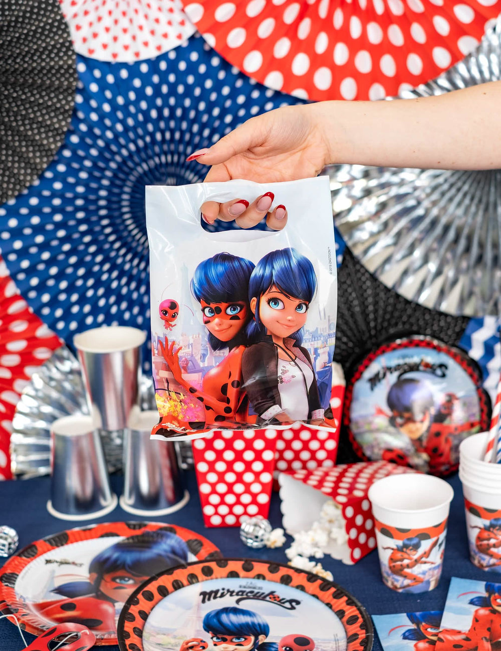 Pungile cadou Miraculous Ladybug puse în scenă
