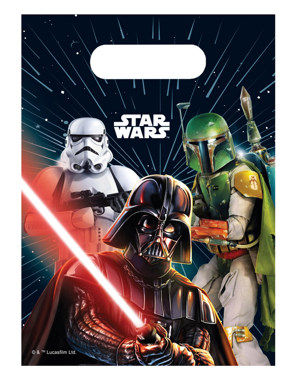Sacs cadeaux Star Wars pour enfant avec Dark Vador et Stormtrooper