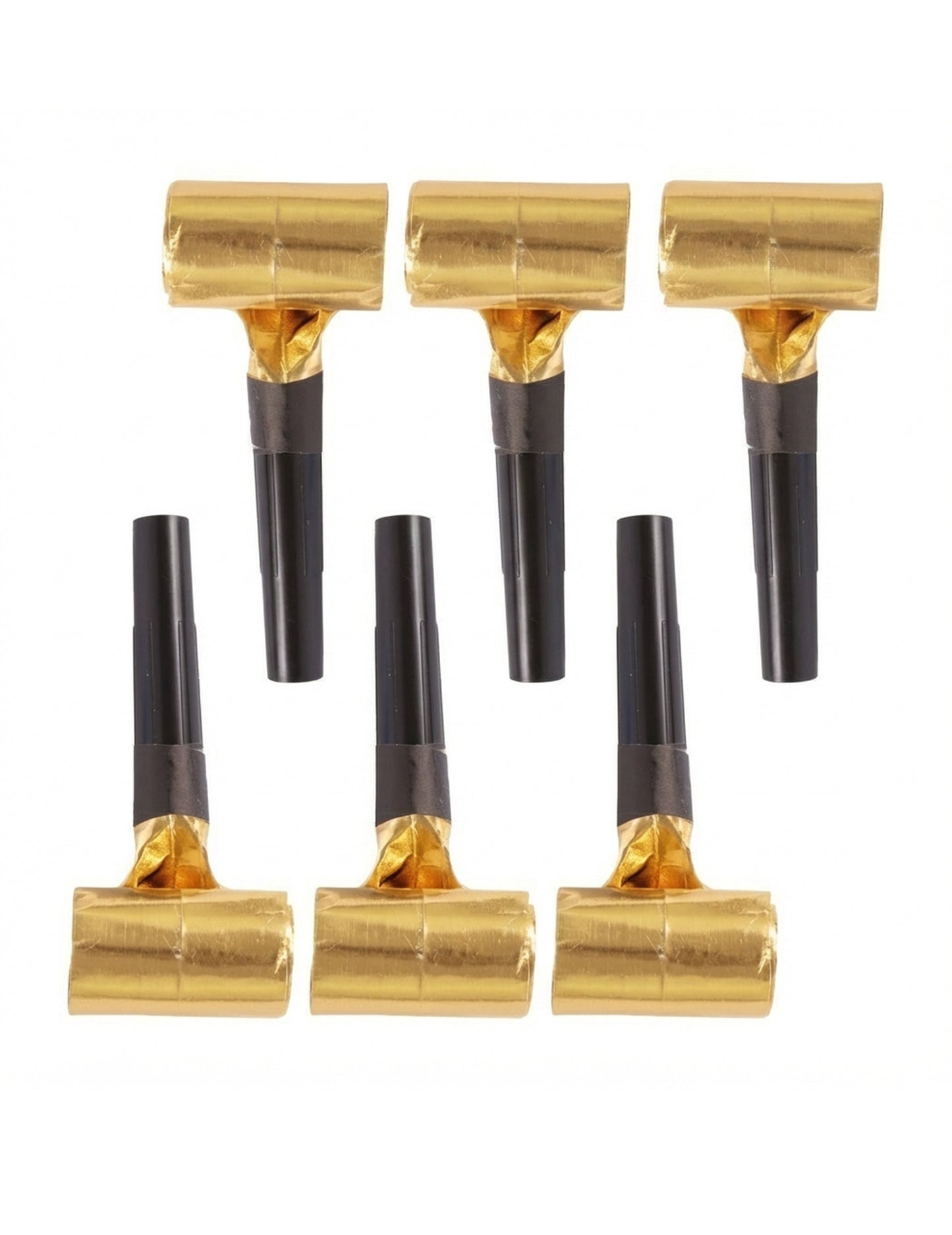 6 suflători negre și aurii 