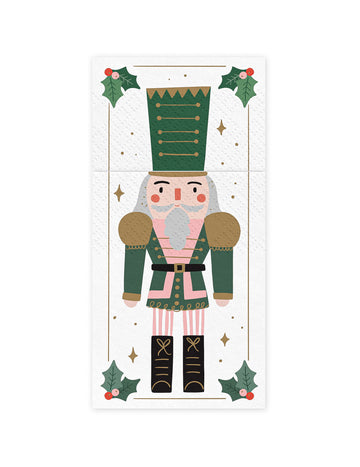 6 șervețele/pungi pentru tacâmuri în formă de spărgător de nuci, 10 x 20 cm