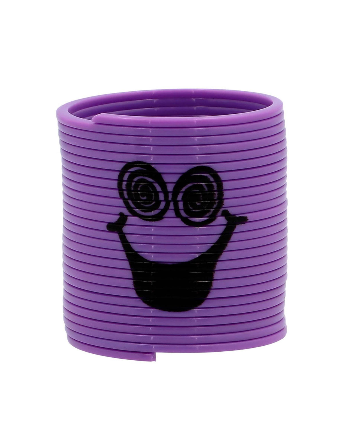 Zoom pe arcul mov cu ochi în spirală al Slinkies Smileys