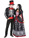 Costum de cuplu mexican Dia de los Muertos pentru adulți