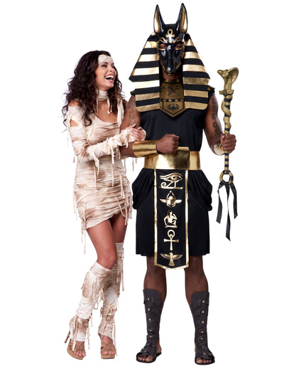 Costum cuplu mumie și Anubis pentru adulți