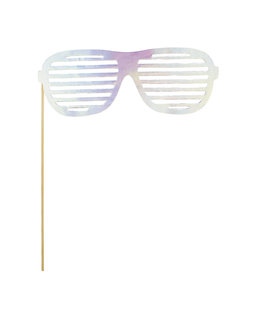 Lunettes à fentes irisées sur tige de l'accessoire photobooth années 90