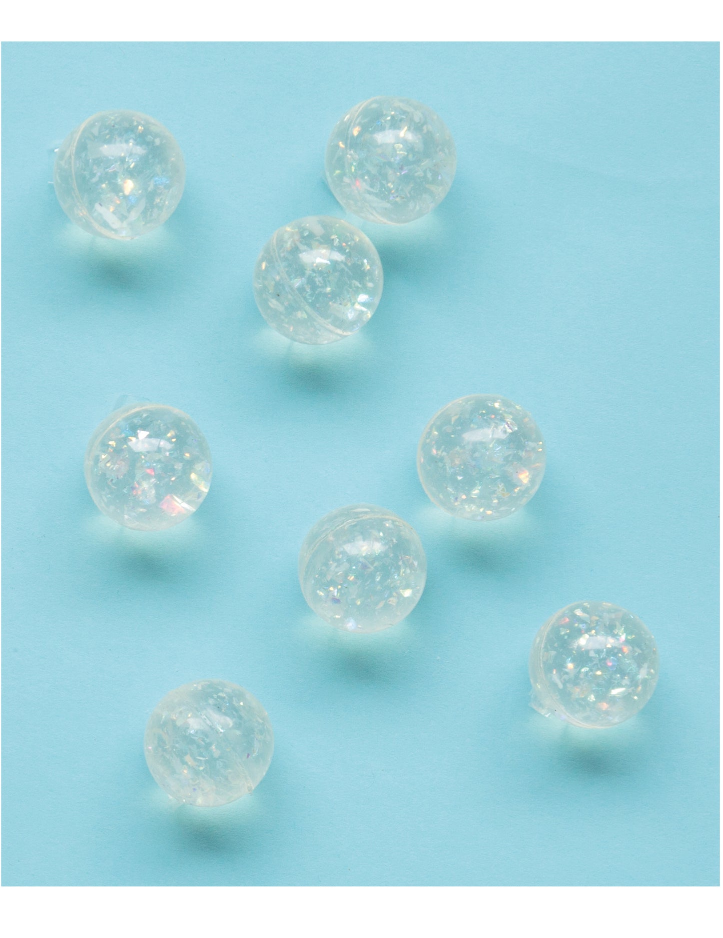 8 accesorii pentru piniată bile săritoare iridescente cu efect de bule 